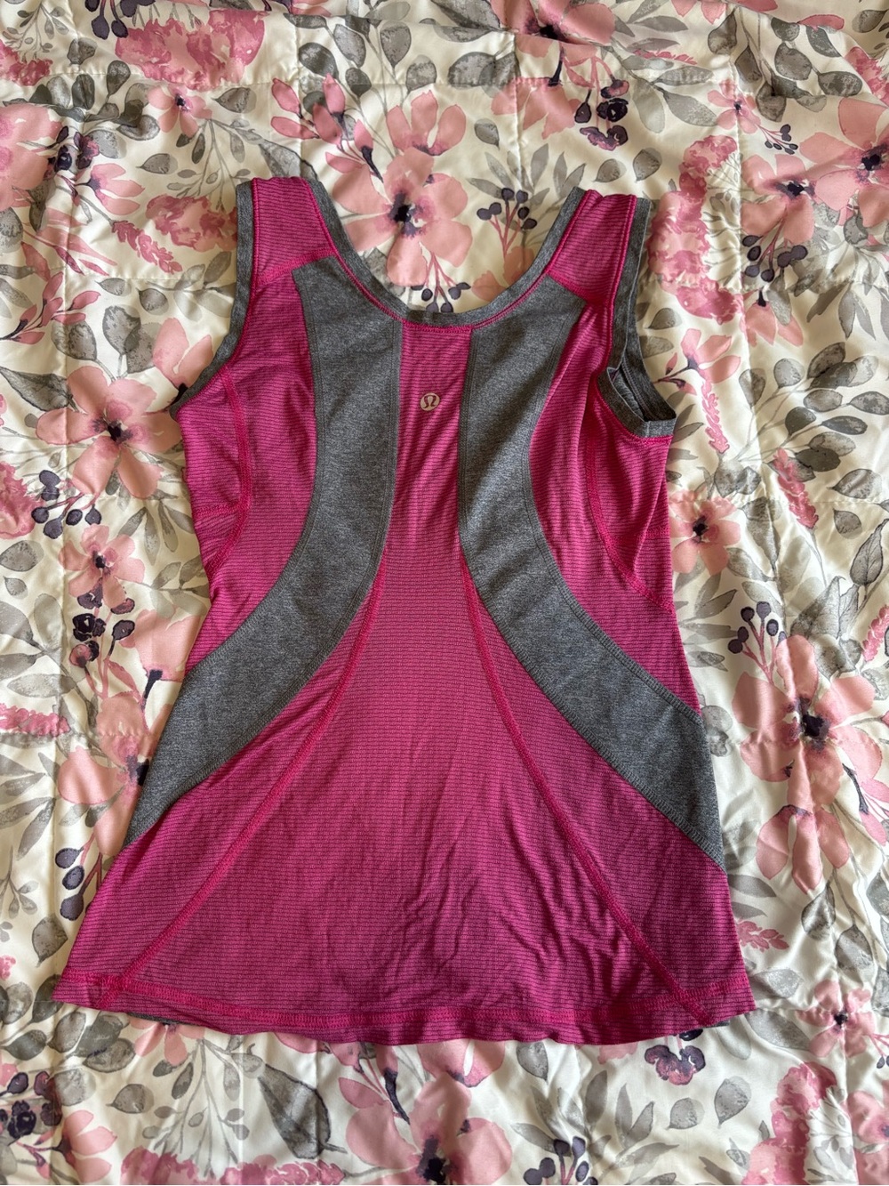 lululemon athletica Pink and Gray Performance Tank